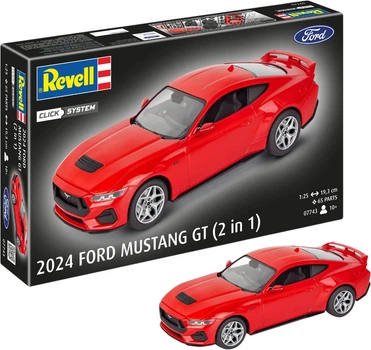 Сборная модель-копия Revell модель автомобиль Ford Mustang GT 2024 Уровень 2 Масштаб 1:25 (RVL-07743)