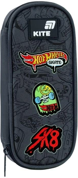 Пенал шкільний Kite 599 Hot Wheels Skate 22x8.5x4.5 см Сірий (HW26-599)