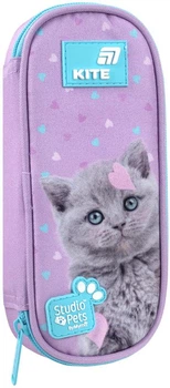 Пенал шкільний Kite Studio Pets 22x8.5x4.5 см Рожевий (SP26-599)