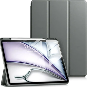 Чехол Smart Case для iPad 10.2 2019 2021 с держателем для карандаша защитный серый
