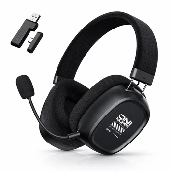 Ігрові бездротові навушники Onikuma GТ839I з мікрофоном - Bluetooth 5.4 + 2.4G + USB, для ПК, ноутбука, PS4, PS4, Switch, телефону Чорні