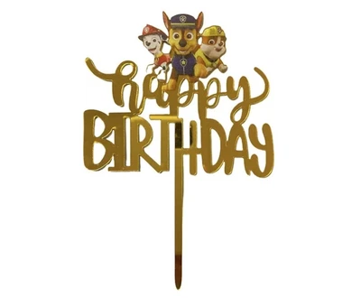 Топер акриловий Happy Birthday — Щенячий патруль