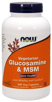 Глюкозамін і MSM Now Foods Vegetarian Glucosamine and MSM 240 капсул (733739031310)