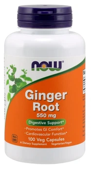 Імбир Now Foods Ginger Root 550 мг 100 капсул (733739046802)