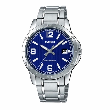 Чоловічий годинник Casio MTP-V004D-2B яскравий синій