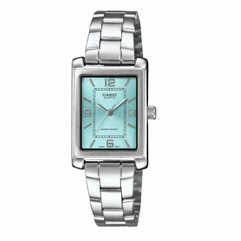 Жіночий годинник Casio LTP-1234DD-2A з блакитним циферблатом