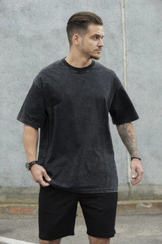 Мужская Оверсайз Винтажная Футболка На Лето Washed Without S/M (387799)