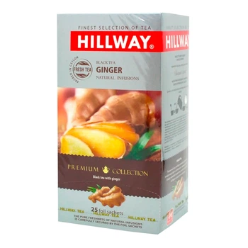 Чай чорний пакетований Hillway Ginger 25 шт х 1.5 г