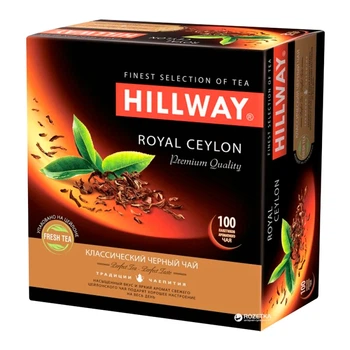 Чай чорний пакетований Hillway Royal Ceylon 100 шт х 2 г