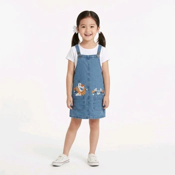Джинсовый сарафан для девочки Disney Frozen Olaf 122-128 см (6-8Y) синий