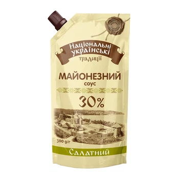 Майонезний соус Національні Українські Традиції Салатний 30% 300 г