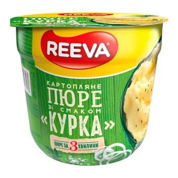 Пюре картопляне Reeva зі смаком курки стакан 40 г