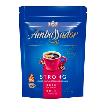 Кава розчинна AMBASSADOR Strong 200 г