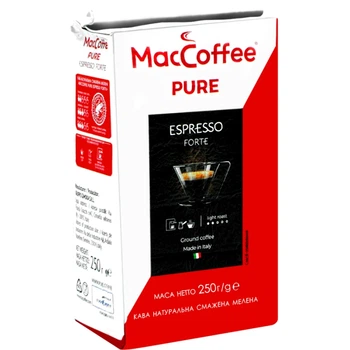 Кава MacCoffee Pure Pure Espresso Forte мелена 250 г