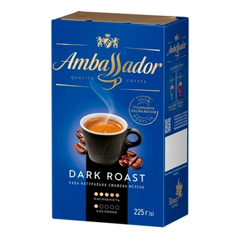 Кава мелена Ambassador Dark Roast 225 г