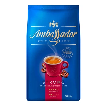 Кава в зернах Ambassador Strong 500 г