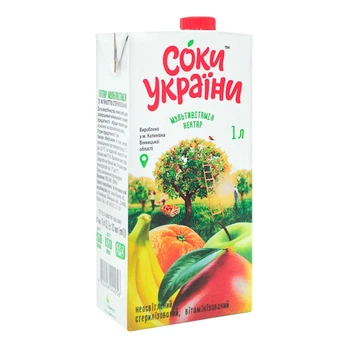 Нектар Соки України Мультивітамін неосвітлений 1 л