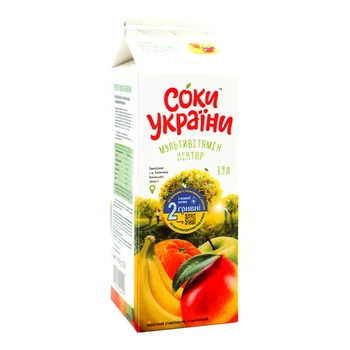 Нектар Соки України Мультивітамін неосвітлений 1.9 л