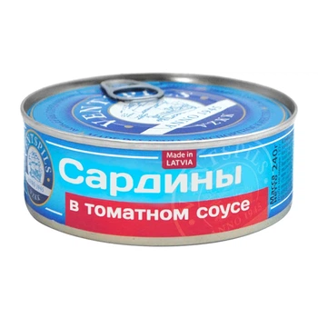 Сардина Ventspils в томатному соусі ключ 240 г