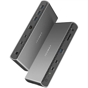 Док-станция iVANKY FusionDock Pro3, Thunderbolt 5, Dual 6K для MacBook M1–M5, Triple дисплей, 180W, 2.5GbE