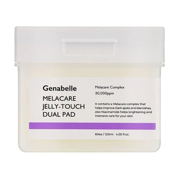 Двусторонние пады для выравнивания тонкая кожи лица Genabelle Melacare Jelly Touch Dual Pad 60 шт