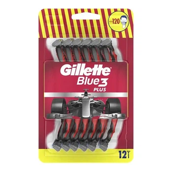 Станки для гоління одноразові Gillette Блу3 12шт Червоні Комфорт