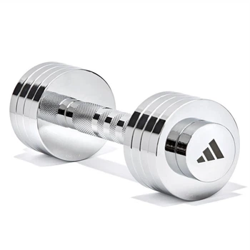 Гантель регульована Adidas Adjustable Chrome Dumbbell Сріблястий 1-5 кг (ADWT-11400)