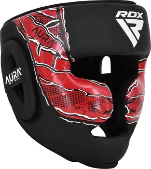 Шолом RDX HEAD GUARD NEW AURA F17 Чорний, Червоний S (HGR-F17BR S)