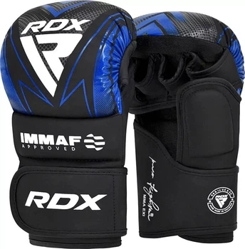 Рукавиці для ММА RDX GRAPPLING GLOVES SHOOTER IMMAF-1 Чорний, Синій XL (GSR-IMF-1U XL)