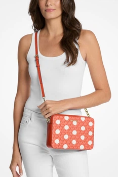 Кроссбоди Michael Kors one size Оранжевый в горох (142071)