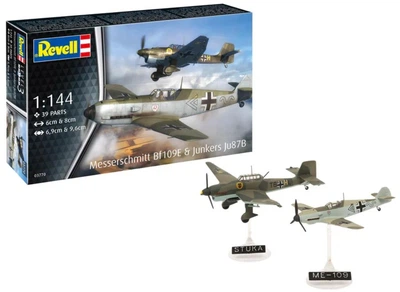 Збірна модель 1:144 літак Messerschmitt Bf109E & Junkers Ju87B Stuka Revell 03770