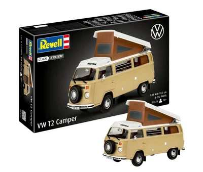 Збірна модель 1:24 фургон Volkswagen T2 Camper Easy Click Revell 07676