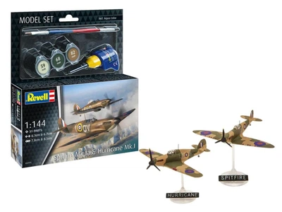 Стартовий набір 1:144 літаки Spitfire Mk.Ia & Hurricane Mk.I Revell 63771