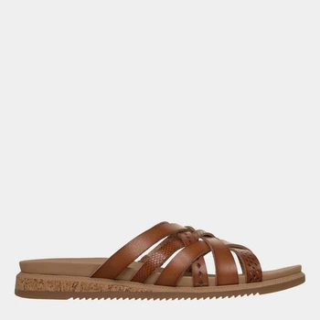 Жіночі шльопанці Skechers 114712 CSNT 37 (7US) 24 см Коричневі (199252292810)