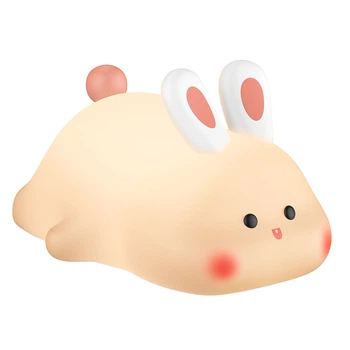 Ночник светильник HOCO HX16 2W 1200mAh Silicone lamp Rabbit White (6942007672764)