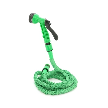 Поливочный шланг Voltronic KY-75G, 2,5-7.5м/25ft, + распылитель, насадка на кран, Green, Box (KY-75G)