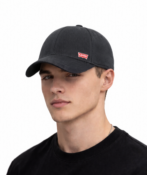 Бейсболка из стрейч-коттона LEVIS темно-серый