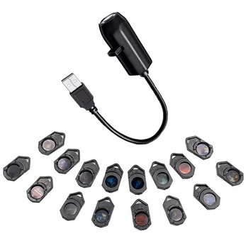 Нічник USB-проєктор і 16 змінних слайдів (Планети, Космос)