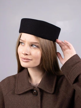 Шляпа таблетка кашемировая D.Hats черного цвета