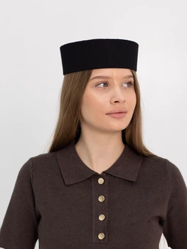 Шляпа таблетка коттоновая D.Hats цвет черный