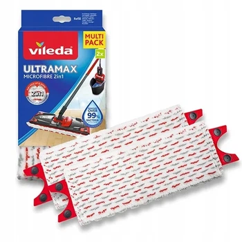 Сменная насадка для швабры Vileda Ultramax 2in1 Microfibre 167720 35х14 см, 2 шт, микрофибра для всех типов полов