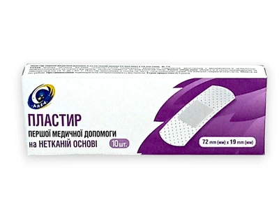 Пластырь первой медпомощи Arsa на нетканой основе №10 30 шт. 72х19 мм