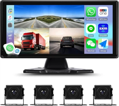 AMprime Система камери заднього виду 10.36" 1080P з CarPlay Android Auto DVR для вантажівок та авто