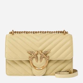 Torebka crossbody damska ze skóry naturalnej mała Pinko Love One Mini 100074A0GK C39Q Żółta (800070357041)