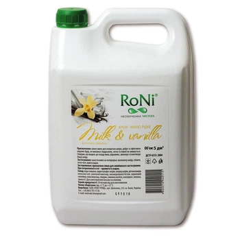 Крем-мило RoNi Milk & Vanilla з гліцерином, каністра, 5000 г