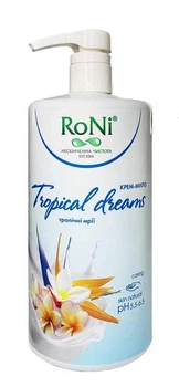 Крем-мило RoNi Tropical Dreams з гліцерином, ПЕ-банка, 1000 г