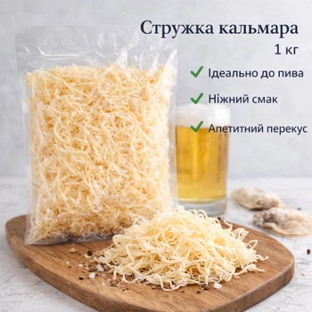 Стружка кальмара сушена 1 кг закуска до пива