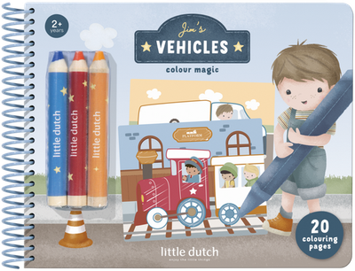 Zestaw kreatywny Little Dutch Zeszyt z kredkami Jim i przyjaciele 126855 (8714274126855)