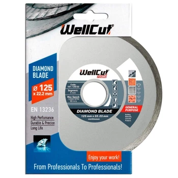 Алмазный диск 125 5х22,23 Standard сплошной WellCut (018258)
