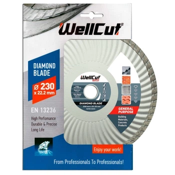 Алмазный диск 230 7х22,23 Standard турбоволна WellCut 25 шт (018256)